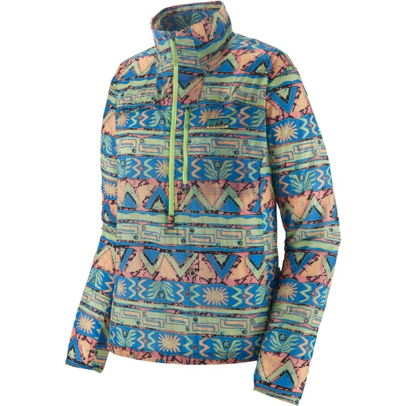 Patagonia Houdini Stash 1/2 Zip P/O Women's High Hopes Geo: Salamander Gre