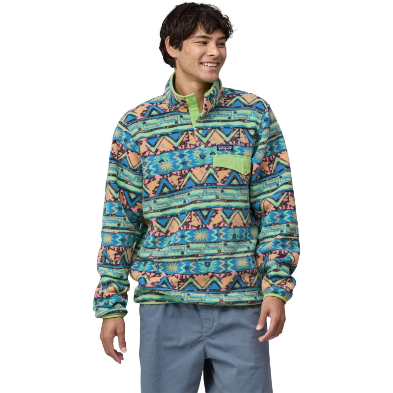 Patagonia LW Synch Snap-T P/O High Hopes Geo: Salamander Gre