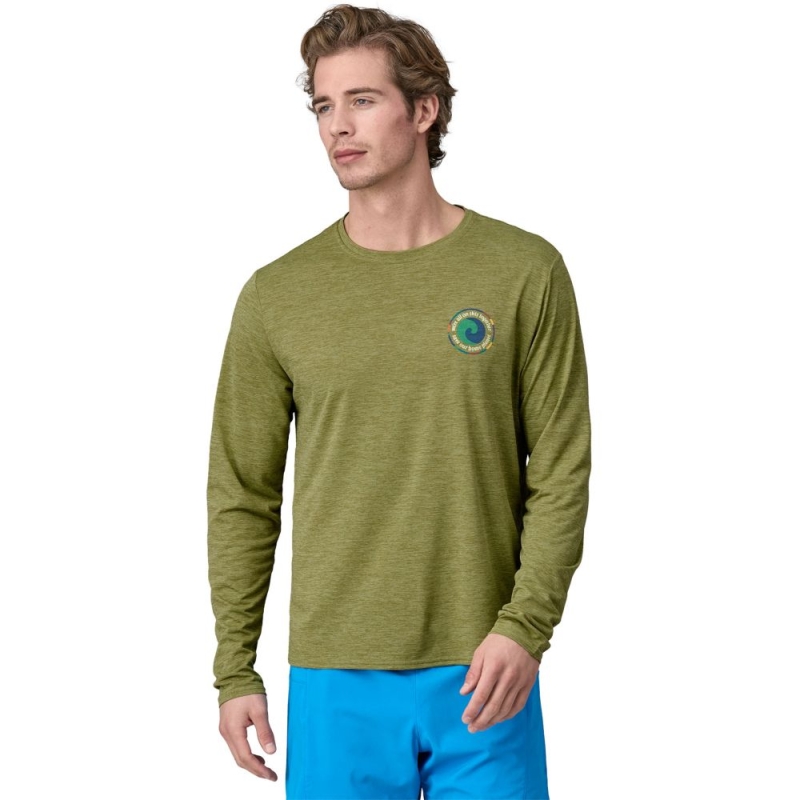 Patagonia L/S Cap Cool Daily Graphic Shirt Unity Fitz: Buckhorn Green X-D