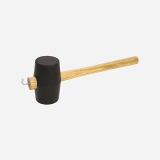Bo-Camp Rubber Hamer 310gr met haringtrekker Zwart