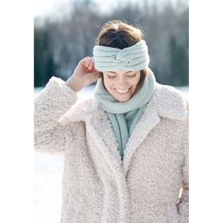 Capo Knot headband, ultrasoft water