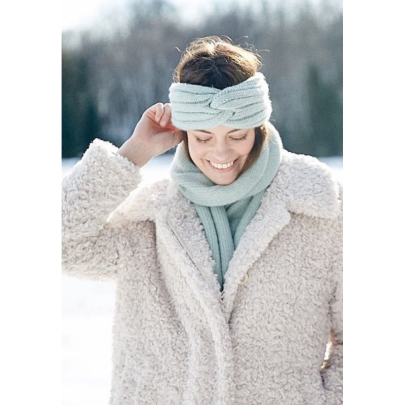 Capo Knot headband, ultrasoft water