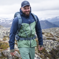 Bergans Skar Light 3L Shell Jacket Dark Jade Green/Navy Blue