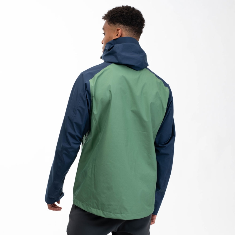 Bergans Skar Light 3L Shell Jacket Dark Jade Green/Navy Blue