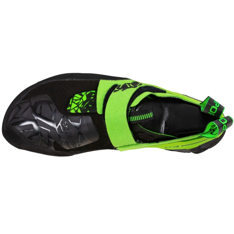 La Sportiva Skwama Vegan Black/Flash Green klittebandsluiting