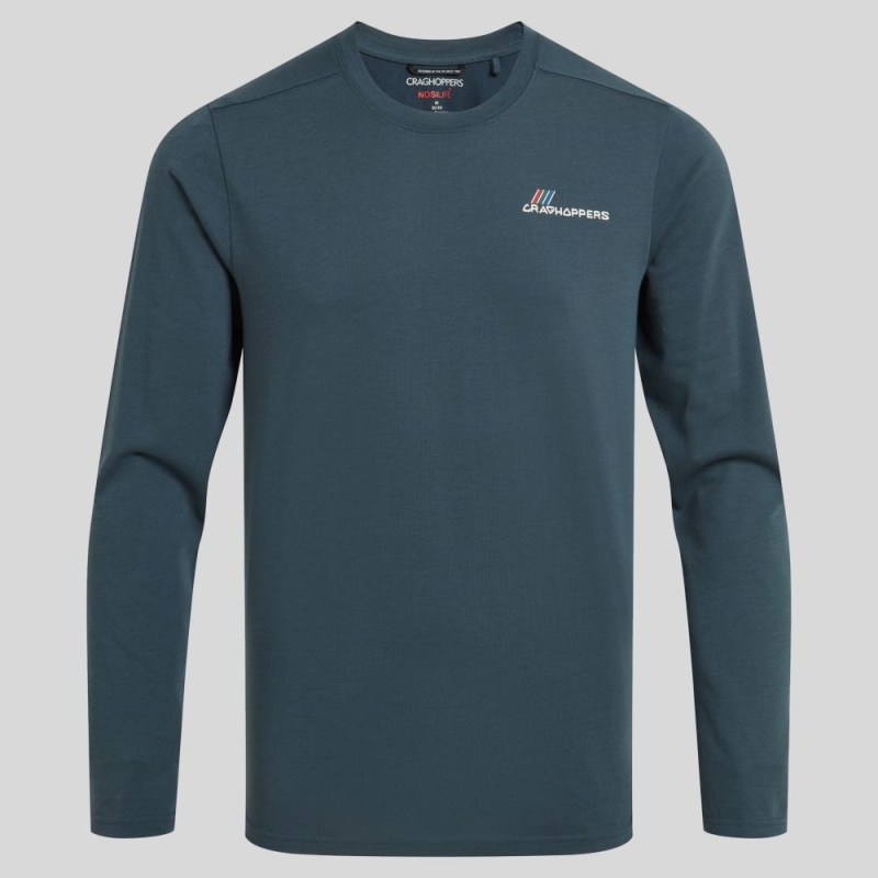 Craghoppers NosiLife Abel LS TShirt Blue Stone