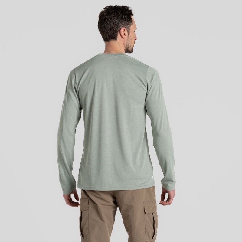 Craghoppers NosiLife Abel LS TShirt Lichen Green