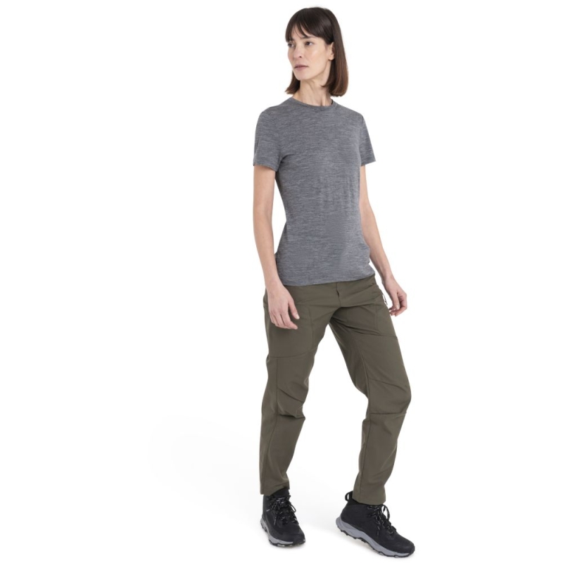 Icebreaker Mer 150 Tech Lite III SS Tee Women's Gritstone Heather
