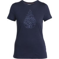 Icebreaker Merino 150 Tech Lite III SS Tee Hike Path Women's Midnight Navy