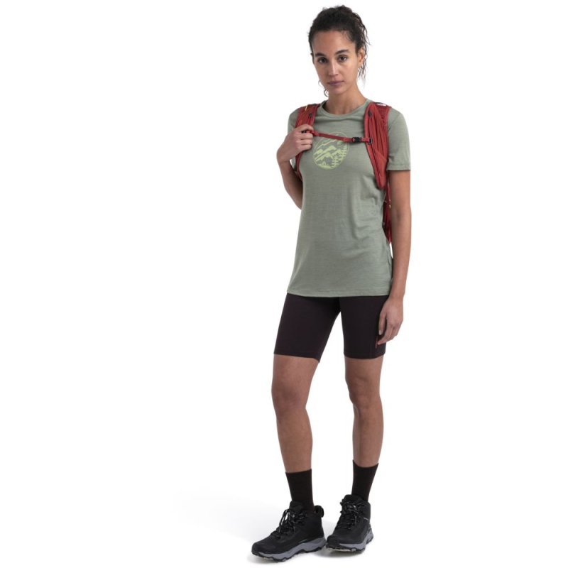Icebreaker Merino 150 Tech Lite III SS Tee Camp Circ Women's Lichen