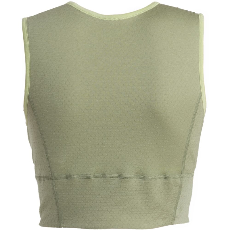 Icebreaker Merino ZoneKnit Energy Wind Crop Bra-Tank Women's Lichen/Glazen/Cb