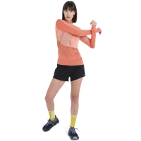 Icebreaker Merino 200 Realfleece Descender LS Half Zip Women' Glow/Tang/Cb