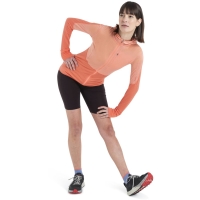 Icebreaker Merino 200 Realfleece Descender LS Zip Hood Women' Glow/Tang/Cb