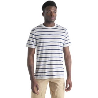 Icebreaker Wave SS Tee Stripe ECRUHTHR/RLNAVY/PRALINE/S