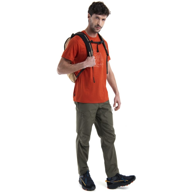 Icebreaker Merino 150 Tech Lite III SS Tee Sunset Ca  Molten