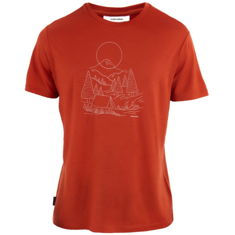 Icebreaker Merino 150 Tech Lite III SS Tee Sunset Ca  Molten