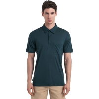 Icebreaker Drayden SS Polo Fathom Grn