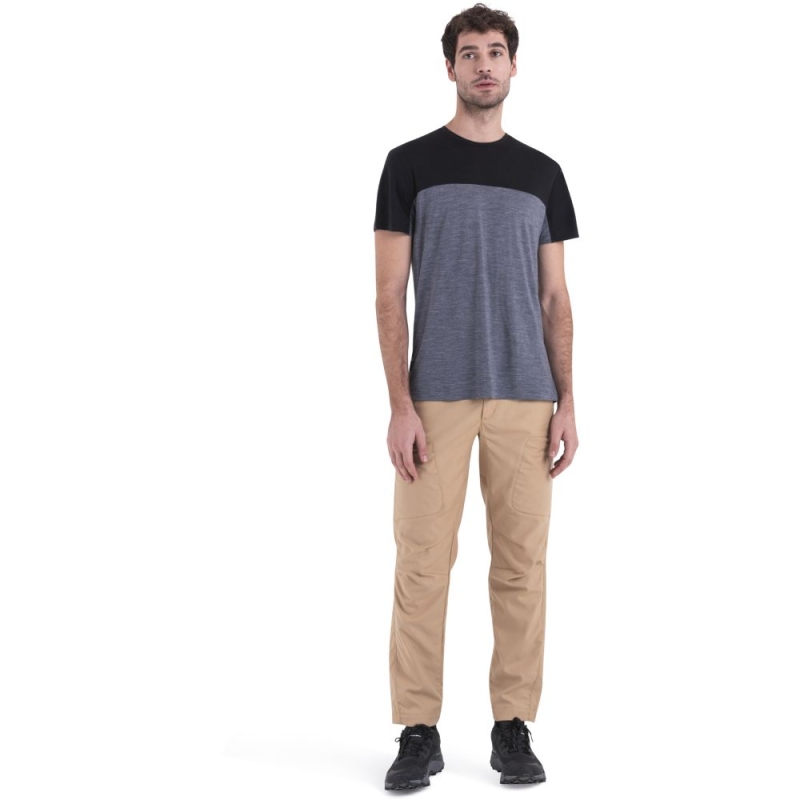 Icebreaker Merino Cool-Lite Sphere III SS T Colour GRAPHITE HTHR/BLACK/CB
