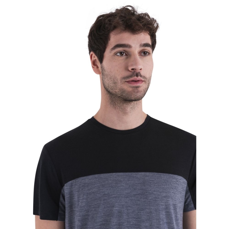 Icebreaker Merino Cool-Lite Sphere III SS T Colour GRAPHITE HTHR/BLACK/CB