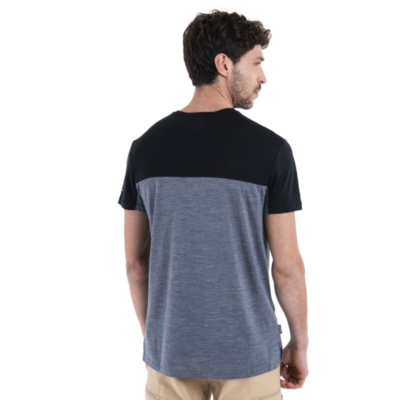 Icebreaker Merino Cool-Lite Sphere III SS T Colour GRAPHITE HTHR/BLACK/CB