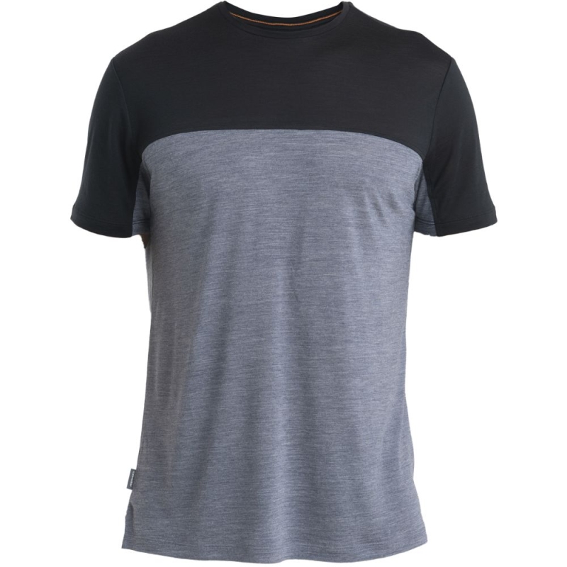Icebreaker Merino Cool-Lite Sphere III SS T Colour GRAPHITE HTHR/BLACK/CB