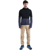 Icebreaker Merino 200 Realfleece Descender LS Zip Hood Black/Graphite/Cb