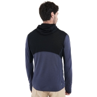 Icebreaker Merino 200 Realfleece Descender LS Zip Hood Black/Graphite/Cb