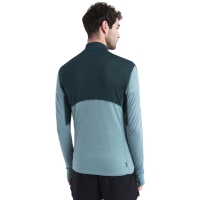 Icebreaker Merino 200 Realfleece Descender LS Half Zip Fathom Grn/Cloud Ray/Cb