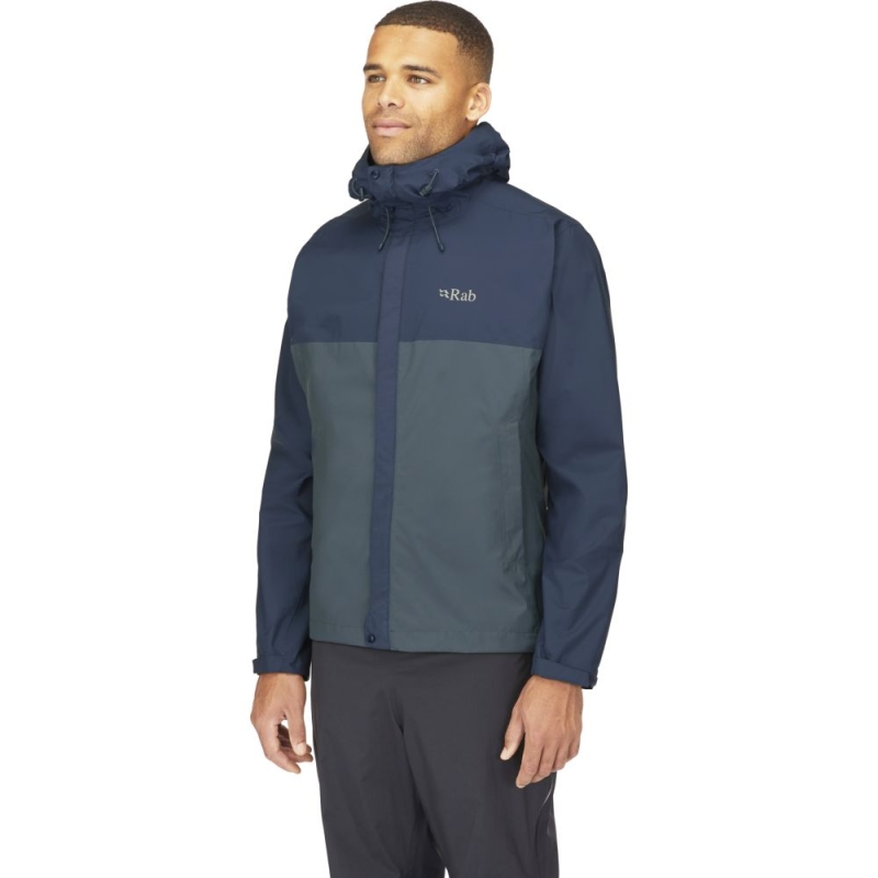 RAB Downpour Eco Jacket Tempest Blue/Orion Blue
