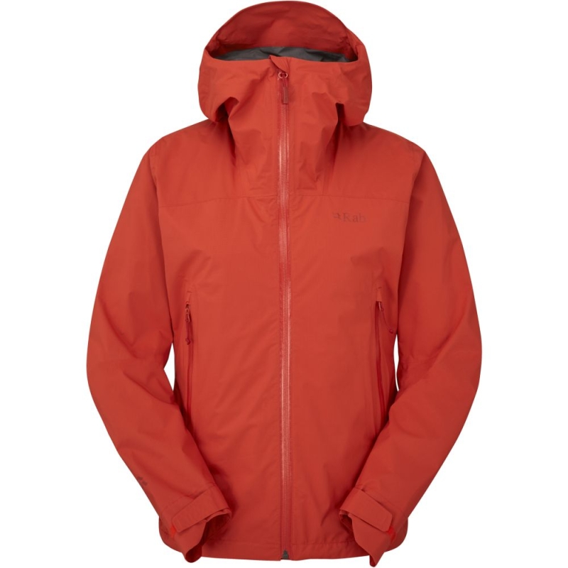 RAB Downpour Light Jacket Women's Red Grapefruit
