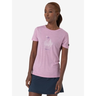 Super Natural Flowerhand Tee Women's Mauve Mist/Fresh White/Deep Bl