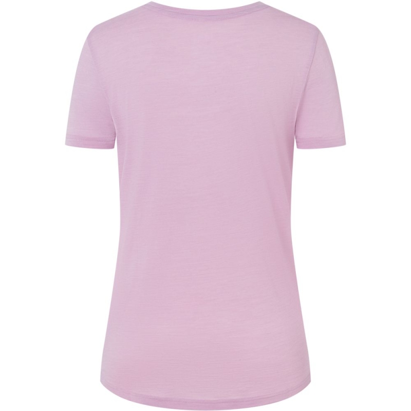 Super Natural Flowerhand Tee Women's Mauve Mist/Fresh White/Deep Bl