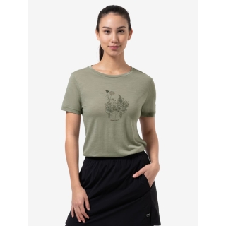 Super Natural Flowerhand Tee Women's Dried Sage/Black Ink/Copper