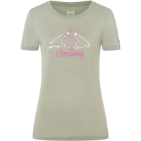 Super Natural I Love Climbing Tee Women's Dried Sage/Gin Fizz/Natural Wh
