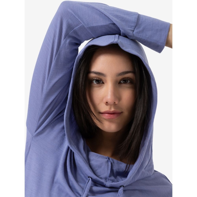 Super Natural Funnel Hoodie Women's Blue Violet