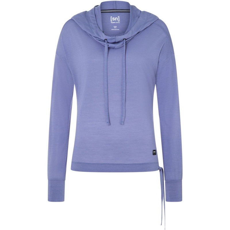 Super Natural Funnel Hoodie Women's Blue Violet