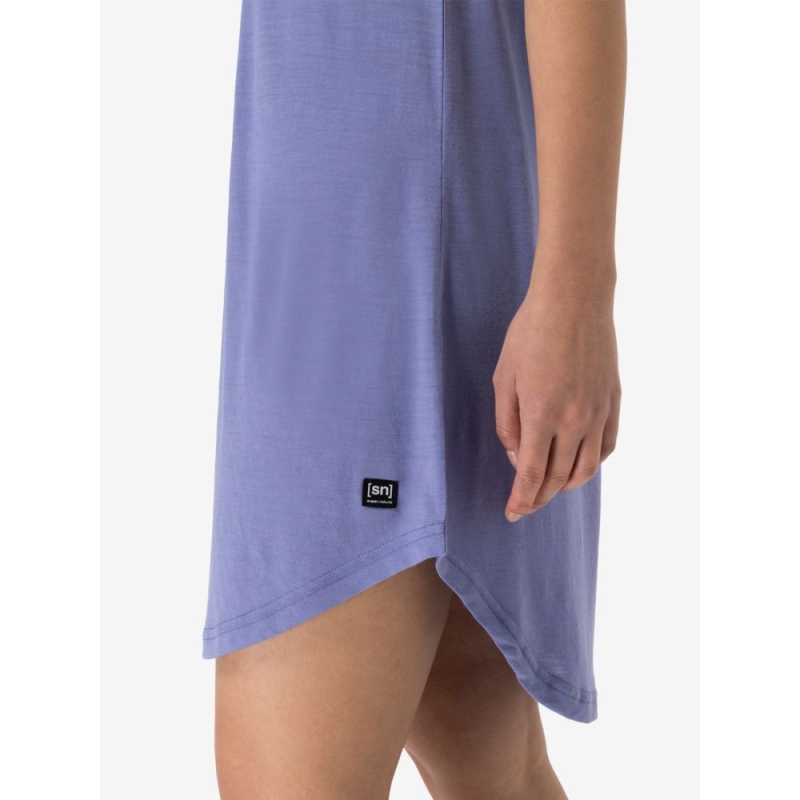 Super Natural Relax Dress Women's Blue Violet
