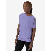 Super Natural Yoga Loose Tee Women's Blue Violet