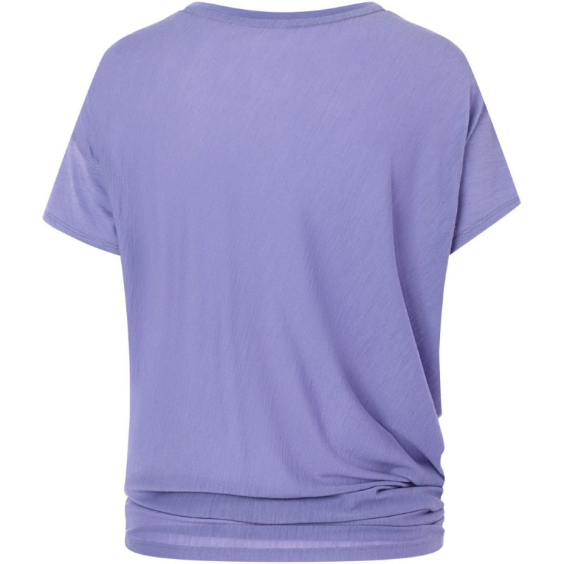 Super Natural Yoga Loose Tee Women's Blue Violet
