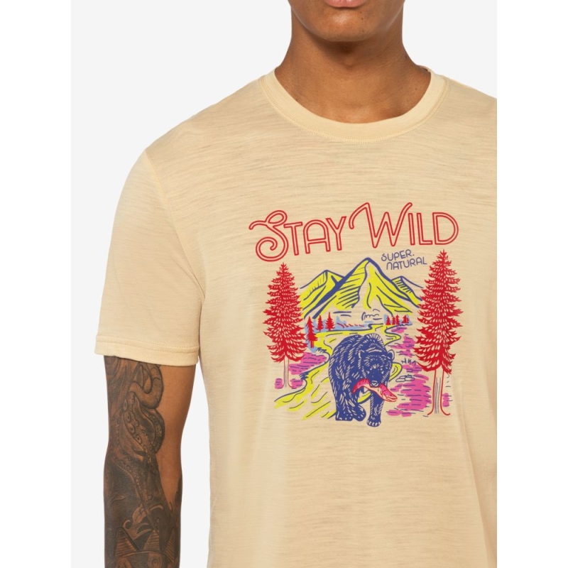 Super Natural Better a Fish Than Me Tee Semolina/Various