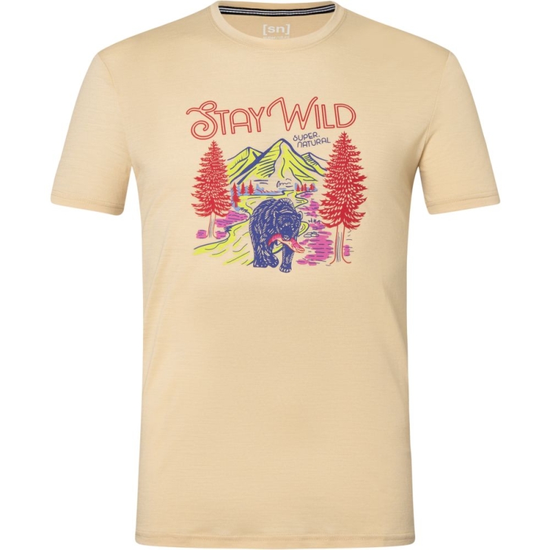Super Natural Better a Fish Than Me Tee Semolina/Various