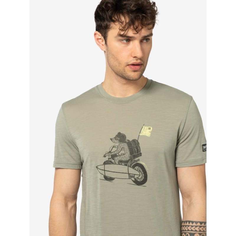 Super Natural Naked Bear Tee Dried Sage/Canteen/Yellow Iris