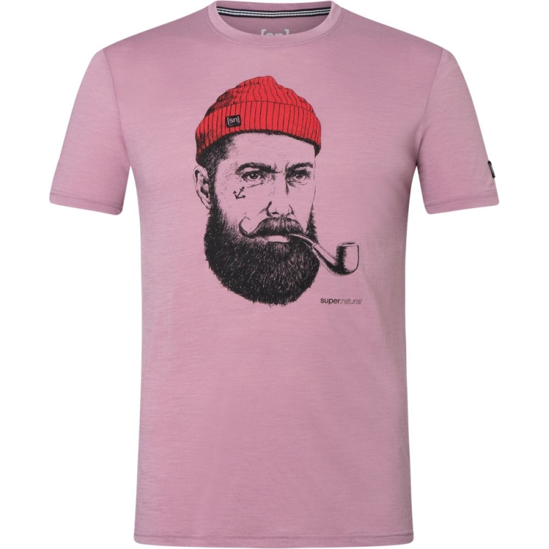 Super Natural SN Sailor Tee Orchid/Jet Black/High Risk Red