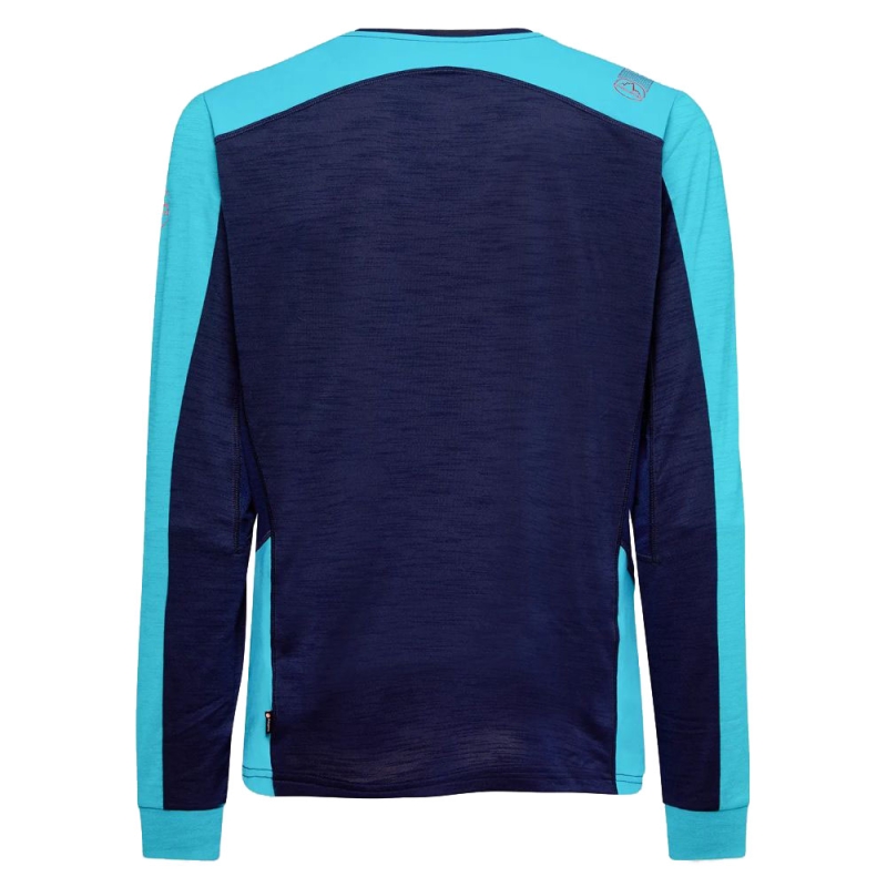 La Sportiva Beyond Long Sleeve Sea/Tropic Blue lange mouw shirt