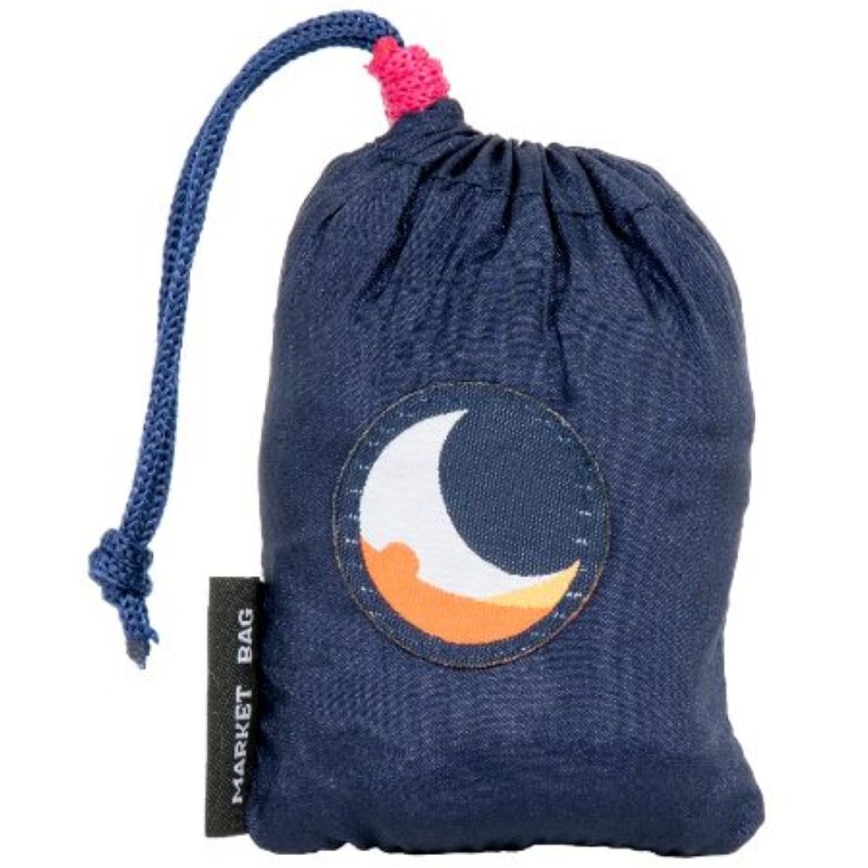 Ticket to the Moon Eco Market Bag M NavyBlue,Pink