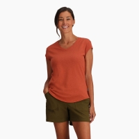 Royal Robbins Vacationer V-Nk Short Sleeve Women's Baked Clay