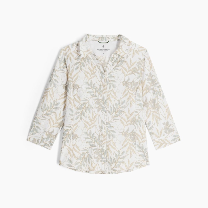 Royal Robbins Expedition Pro 3/4 Sleeve Women's Ivory Usla Pt
