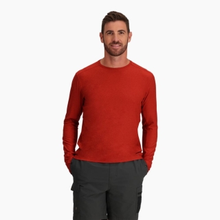 Royal Robbins Amp Lite Crew Long sleeve Brick Red Htr