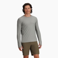 Royal Robbins Amp Lite Crew Long sleeve Lt Pewter Htr