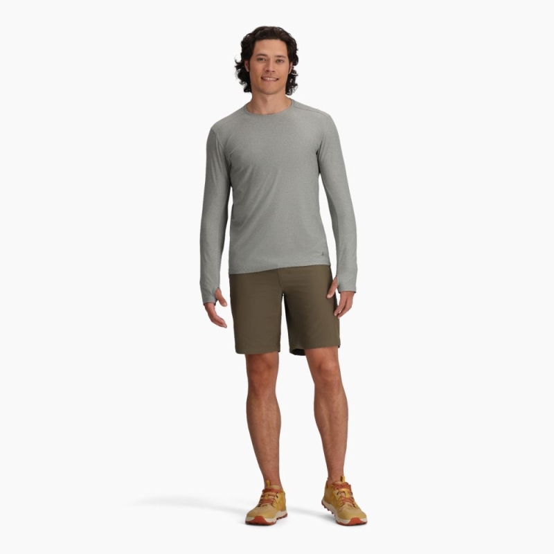 Royal Robbins Amp Lite Crew Long sleeve Lt Pewter Htr